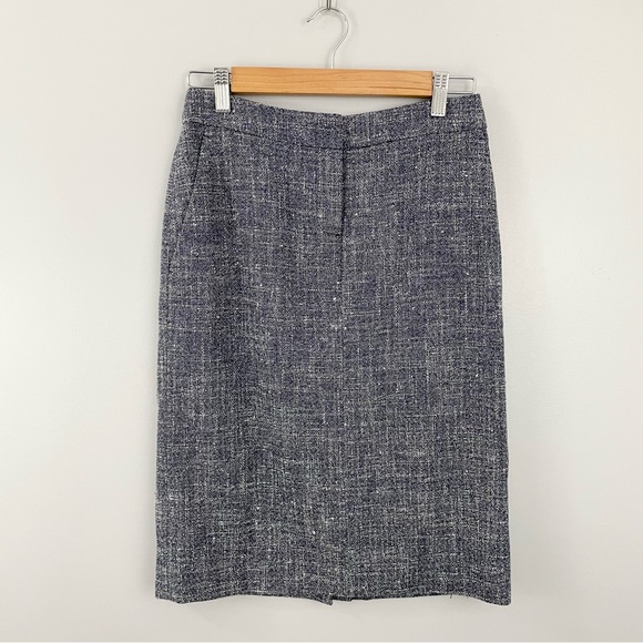 Brooks Brothers Blue Tweed Skirt - Picture 1 of 5